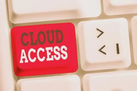 Handwriting text writing Cloud Access. Concept meaning Software tool between the 写真素材