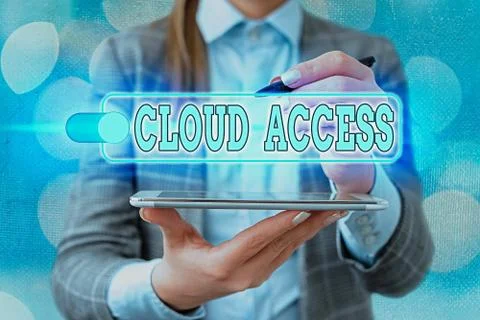 Handwriting text writing Cloud Access. Concept meaning Software tool between the Stock Photos