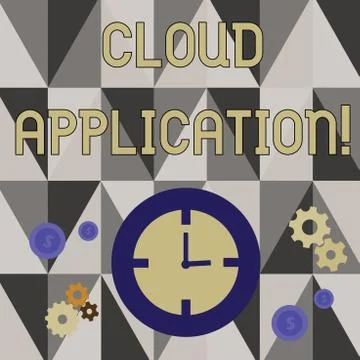 Handwriting text writing Cloud Application. Concept meaning the software program 스톡 일러스트