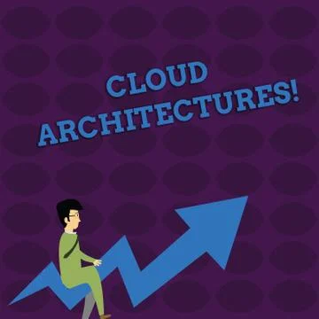 Handwriting text writing Cloud Architectures. Concept meaning Various Engineered Illustrazione stock