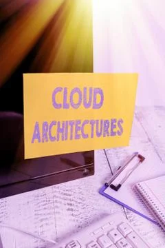 Handwriting text writing Cloud Architectures. Concept meaning Various Engineered Foto stock