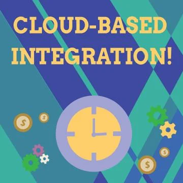 Handwriting text writing Cloud Based Integration. Concept meaning tools and t Illustrazione stock