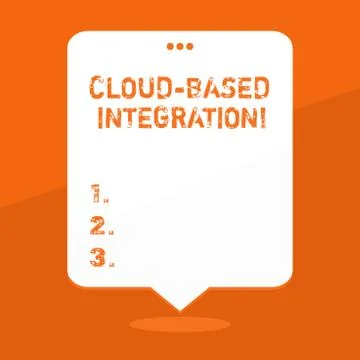 Handwriting text writing Cloud Based Integration. Concept meaning tools and t Stock Illustration