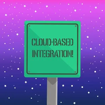 Handwriting text writing Cloud Based Integration. Concept meaning tools and t Stock Illustration