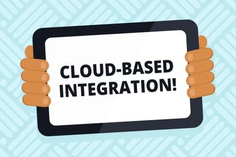 Handwriting text writing Cloud Based Integration. Concept meaning tools and t 스톡 일러스트