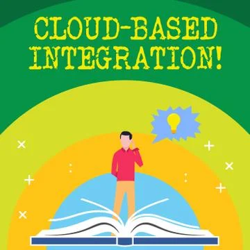 Handwriting text writing Cloud Based Integration. Concept meaning tools and t 스톡 일러스트