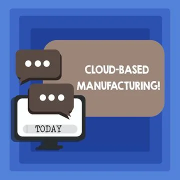 Handwriting text writing Cloud Based Manufacturing. Concept meaning paradigm  Illustrazione stock