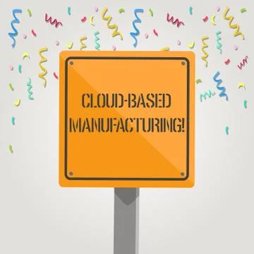 Handwriting text writing Cloud Based Manufacturing. Concept meaning paradigm  库存插图