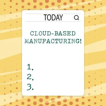 Handwriting text writing Cloud Based Manufacturing. Concept meaning paradigm  Illustrazione stock