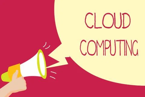 Handwriting text writing Cloud Computing. Concept meaning use a network of Stock Illustration