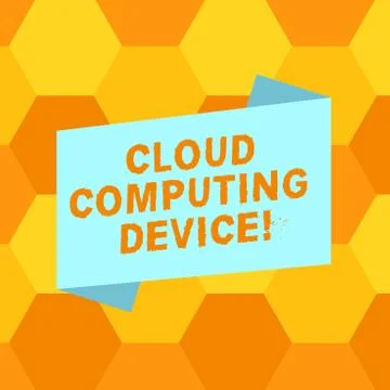 Handwriting text writing Cloud Computing Device. Concept meaning Shared pools of イラスト素材