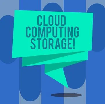 Handwriting text writing Cloud Computing Storage. Concept meaning digital data Illustrazione stock