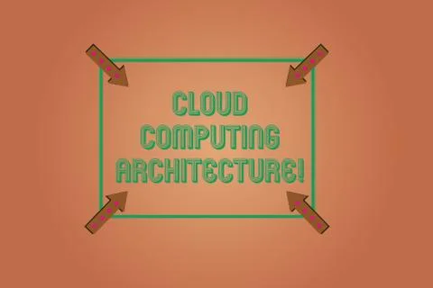 Handwriting text writing Cloud Computing Architecture. Concept meaning Stock Illustration