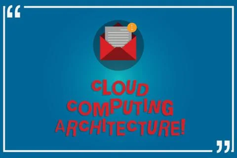 Handwriting text writing Cloud Computing Architecture. Concept meaning Stock Illustration