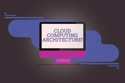 Handwriting text writing Cloud Computing Architecture. Concept meaning Stock Illustration