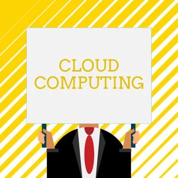 Handwriting text writing Cloud Computing. Concept meaning use a network of Stock Illustration