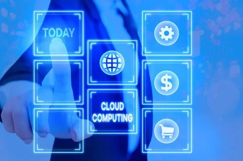 Handwriting text writing Cloud Computing. Concept meaning storing and accessing 스톡 사진