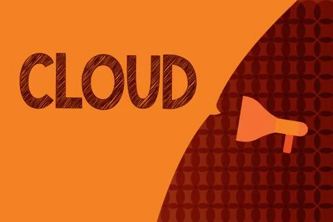 Handwriting text writing Cloud. Concept meaning visible mass of condensed wat Illustration