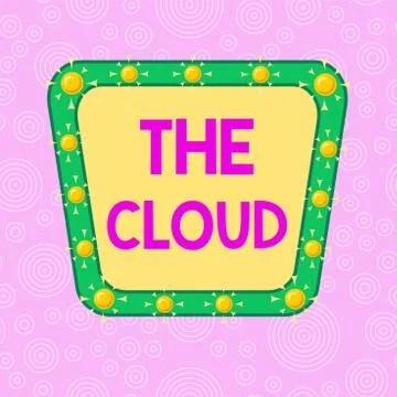 Handwriting text writing The Cloud. Concept meaning Programs used in Storing 库存插图