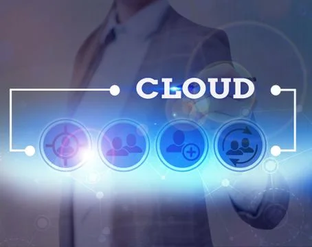 Handwriting text writing Cloud. Concept meaning anything that involves Foto stock