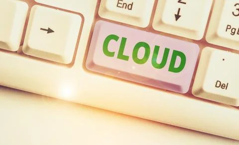 Handwriting text writing Cloud. Concept meaning anything that involves Foto stock
