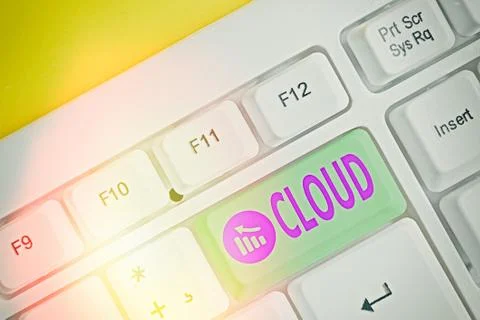 Handwriting text writing Cloud. Concept meaning anything that involves Foto stock