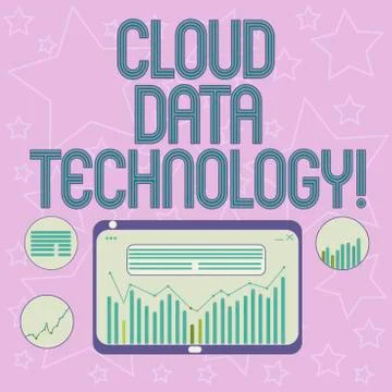 Handwriting text writing Cloud Data Technology. Concept meaning Save and access 스톡 일러스트