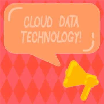 Handwriting text writing Cloud Data Technology. Concept meaning Save and access 스톡 일러스트