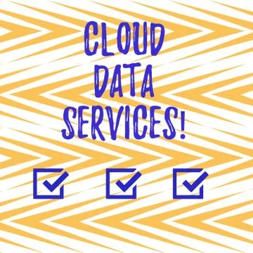Handwriting text writing Cloud Data Services. Concept meaning enables data Stock Illustration