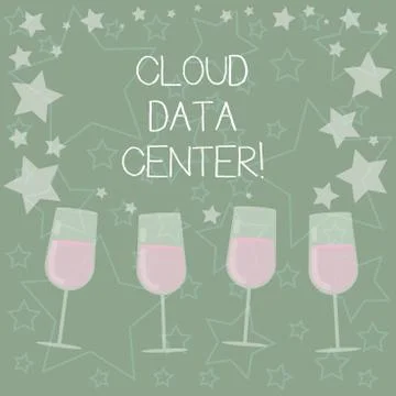 Handwriting text writing Cloud Data Center. Concept meaning off premise form 스톡 일러스트