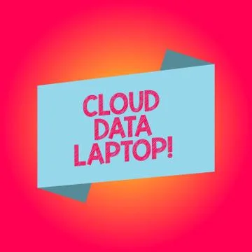 Handwriting text writing Cloud Data Laptop. Concept meaning datacenter full of Stockillustratie