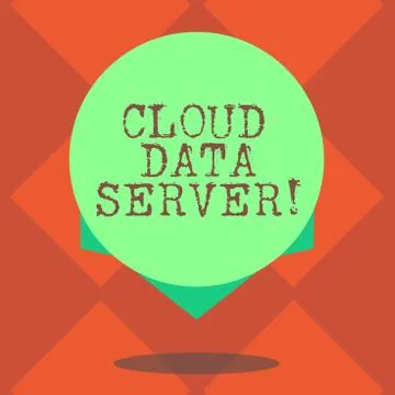 Handwriting text writing Cloud Data Server. Concept meaning built hosted through Stock Illustration