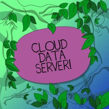 Handwriting text writing Cloud Data Server. Concept meaning built hosted through 스톡 일러스트