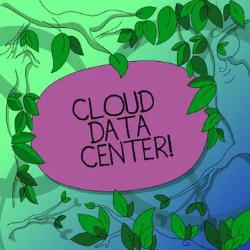 Handwriting text writing Cloud Data Center. Concept meaning off premise form Stockillustratie