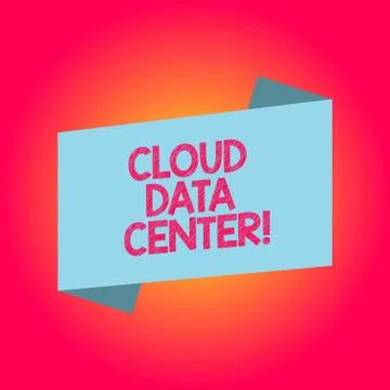 Handwriting text writing Cloud Data Center. Concept meaning off premise form Illustrazione stock
