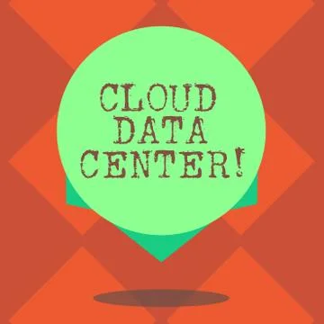 Handwriting text writing Cloud Data Center. Concept meaning off premise form Illustrazione stock