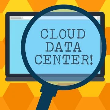 Handwriting text writing Cloud Data Center. Concept meaning off premise form 库存插图