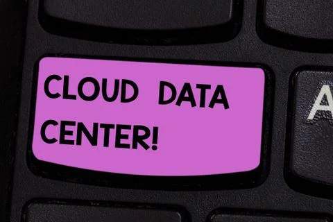 Handwriting text writing Cloud Data Center. Concept meaning off premise form Stock Photos