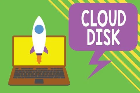 Handwriting text writing Cloud Disk. Concept meaning web base service that Illustrazione stock