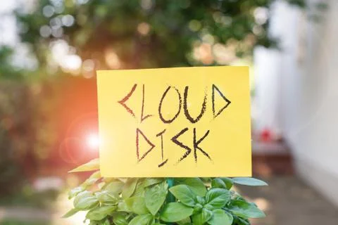 Handwriting text writing Cloud Disk. Concept meaning web base service that Foto stock