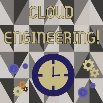 Handwriting text writing Cloud Engineering. Concept meaning application of Stock Illustration