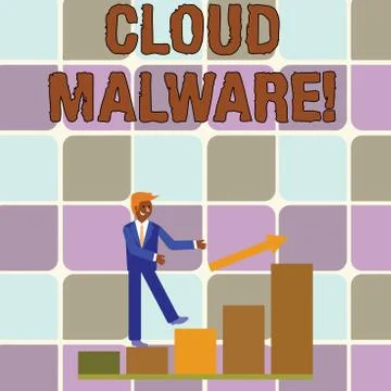 Handwriting text writing Cloud Malware. Concept meaning malicious software file Stock Illustration