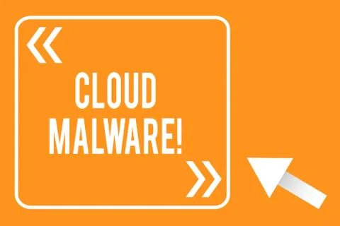 Handwriting text writing Cloud Malware. Concept meaning malicious software file Stock Illustration