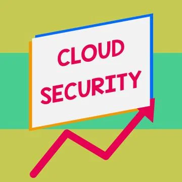 Handwriting text writing Cloud Security. Concept meaning Protect the stored Stock Illustration
