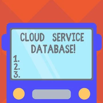 Handwriting text writing Cloud Service Database. Concept meaning optimized Ilustración de archivo