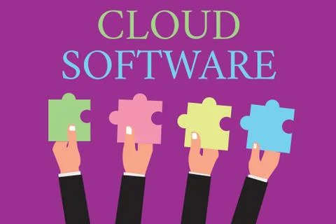 Handwriting text writing Cloud Software. Concept meaning Programs used in イラスト素材