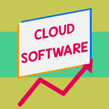 Handwriting text writing Cloud Software. Concept meaning Programs used in イラスト素材