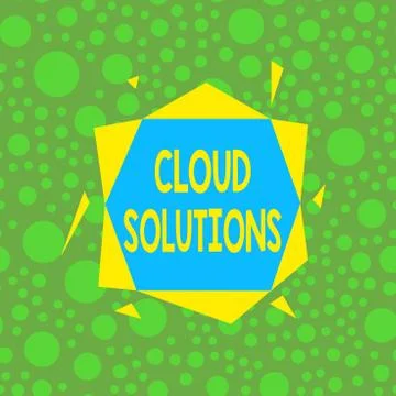 Handwriting text writing Cloud Solutions. Concept meaning ondemand services or 库存插图