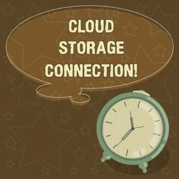 Handwriting text writing Cloud Storage Connection. Concept meaning stored data 스톡 일러스트