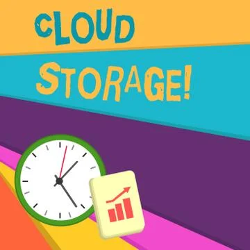 Handwriting text writing Cloud Storage. Concept meaning the digital data is Stock Illustration